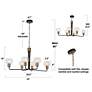 3_Luffa 35"W Plating Brass And Matte Black 6-Light Chandelier more views