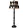 Luflin Diamond Dark Mahogany Table Lamp