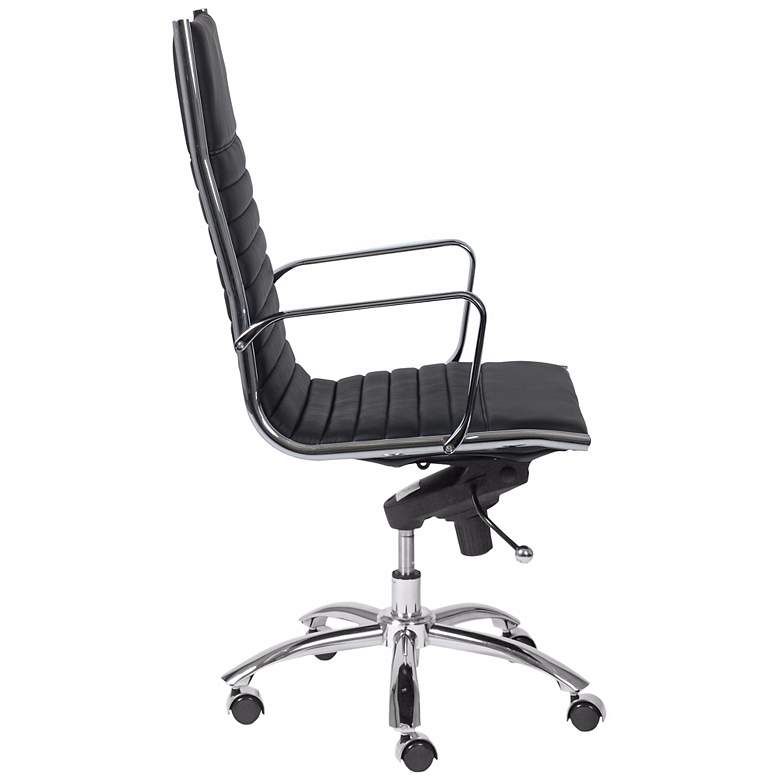 Image 2 Lugano High-Back Chrome and Black Office Chair more views