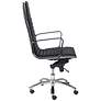 Lugano High-Back Chrome and Black Office Chair