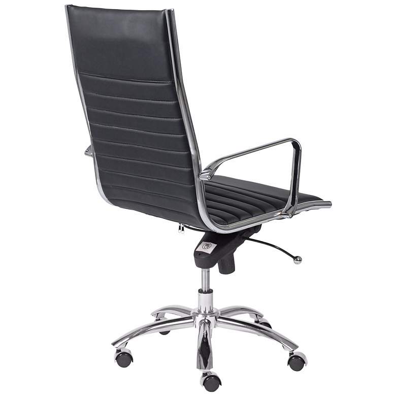 Image 3 Lugano High-Back Chrome and Black Office Chair more views