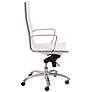 Lugano High-Back Chrome and White Office Chair