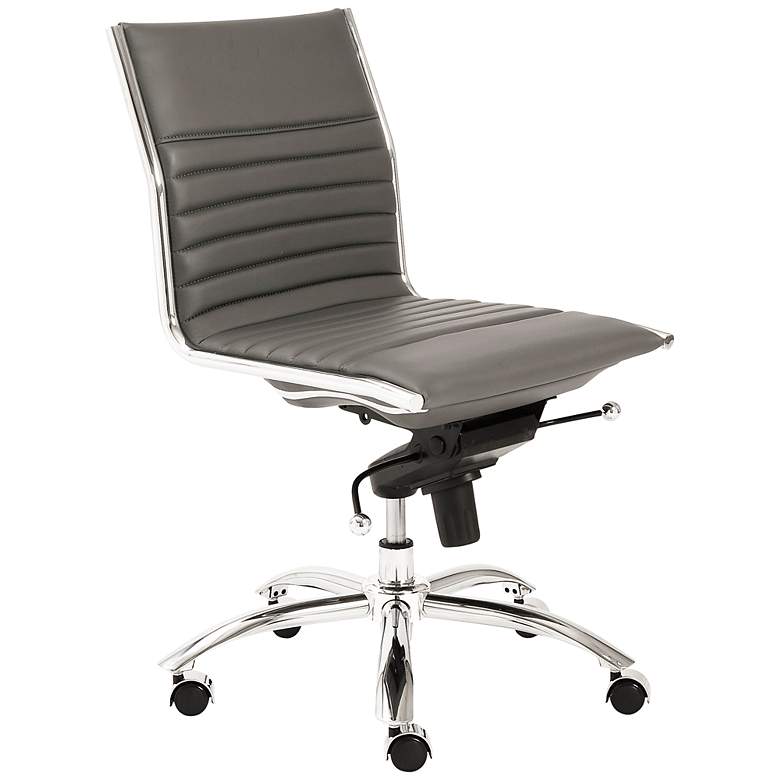 Image 1 Lugano Low Back Armless Gray Office Chair