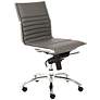 Lugano Low Back Armless Gray Office Chair