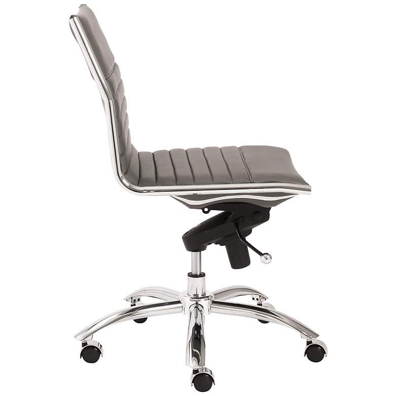 Lugano Low Back Armless Gray Office Chair more views