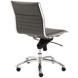 Image4 of Lugano Low Back Armless Gray Office Chair more views