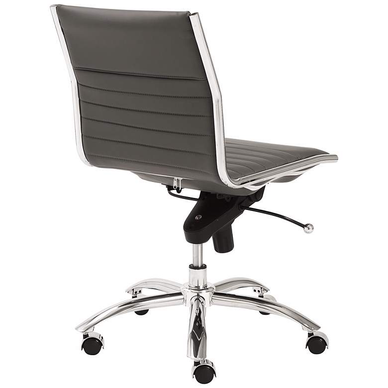 Image 4 Lugano Low Back Armless Gray Office Chair more views