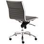 Lugano Low Back Armless Gray Office Chair