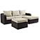 Luies 3-Pc Wicker Outdoor Sectional with Firepit