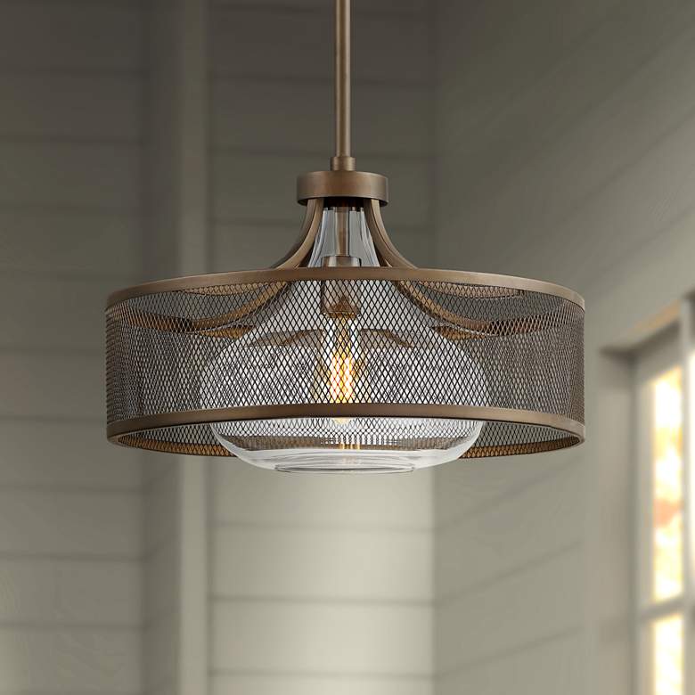 Image 1 Luis 18 inch Wide Oil-Rubbed Bronze LED Pendant Light
