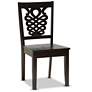 Luisa Dark Brown Wood 5-Piece Dining Table and Chair Set