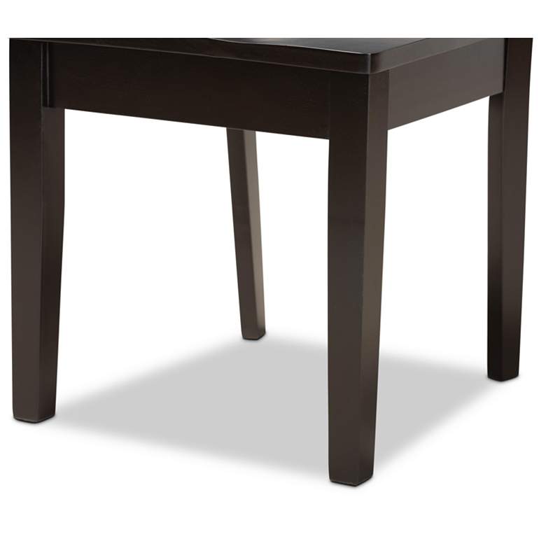Image 6 Luisa Dark Brown Wood 5-Piece Dining Table and Chair Set more views