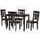 Luisa Two-Tone Brown Wood 5-Piece Dining Table and Chair Set