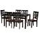 Luisa Two-Tone Brown Wood 7-Piece Dining Table and Chair Set