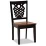 Luisa Two-Tone Brown Wood 7-Piece Dining Table and Chair Set