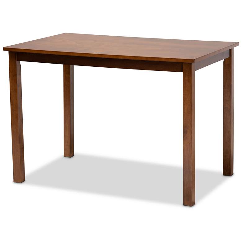 Image 3 Luisa Walnut Brown Wood 5-Piece Dining Table and Chair Set more views