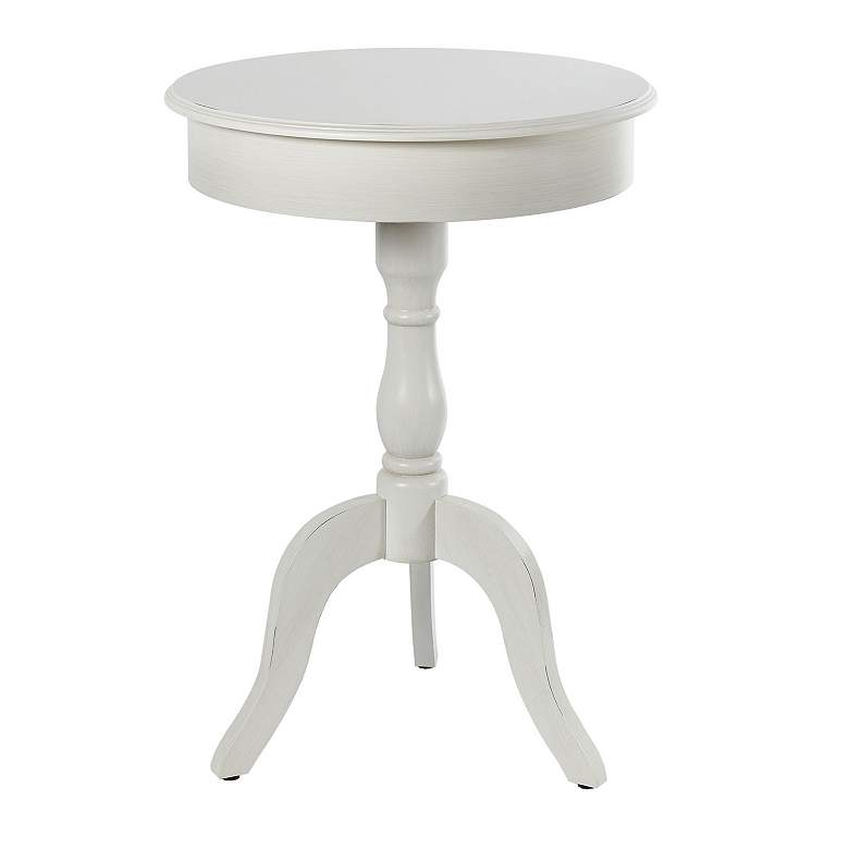 Image 3 Luka 29.25" High Antique White Farmhouse Side Table more views