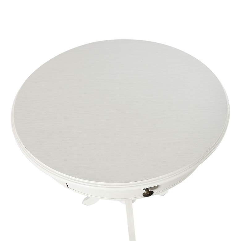 Image 5 Luka 29.25" High Antique White Farmhouse Side Table more views