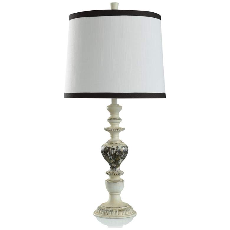 Image 1 Luka Farmhouse- Table Lamp - Ivory/Brown