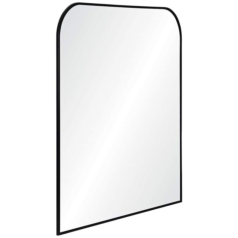 Image 2 Luka Powder-Coated Black 38" x 40" Rounded Top Wall Mirror