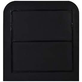 Image5 of Luka Powder-Coated Black 38" x 40" Rounded Top Wall Mirror more views