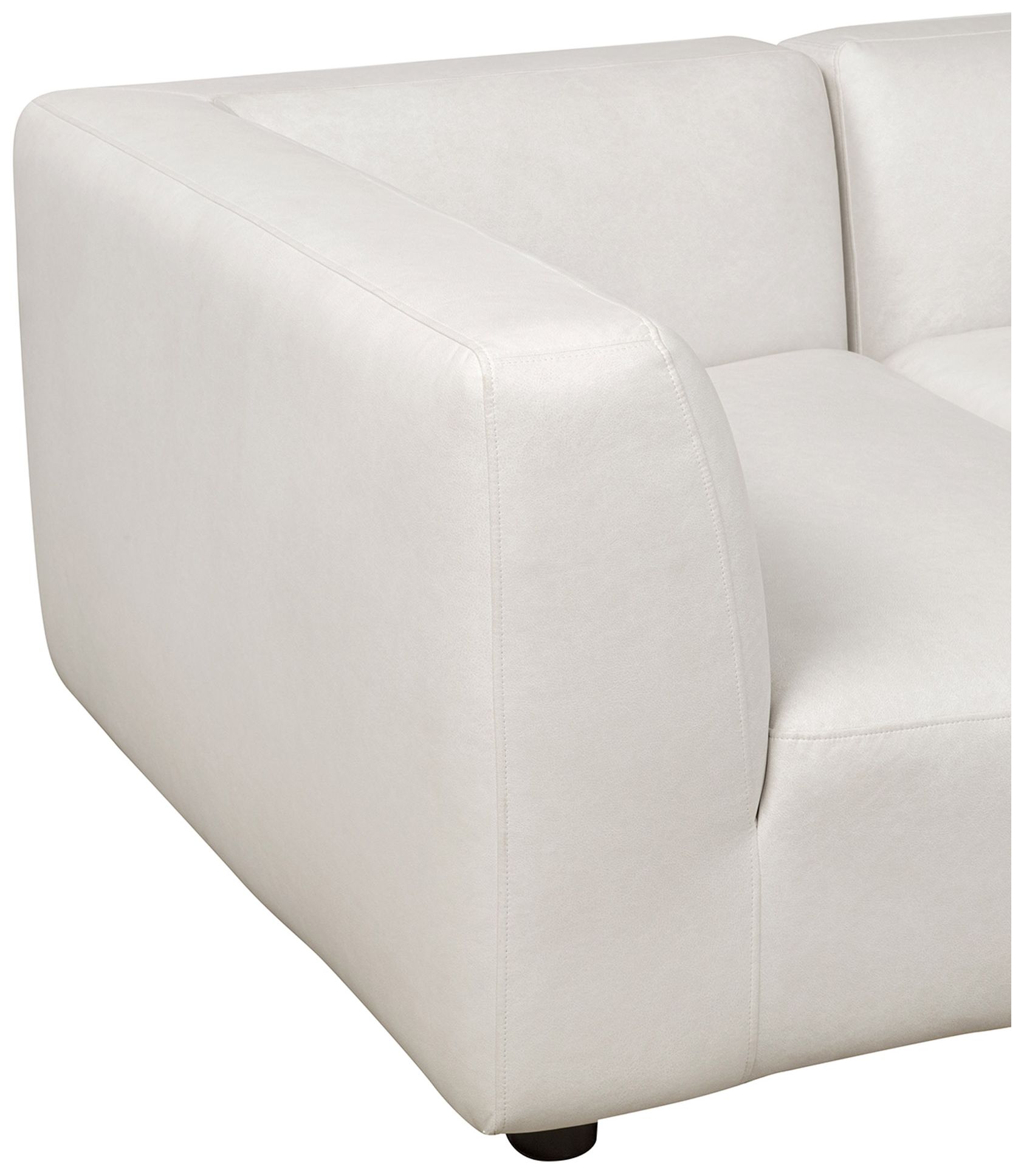 Image 5 Lukas Contemporary Modern 118" Left-Facing 2-Piece Sectional Sofa in Cream more views