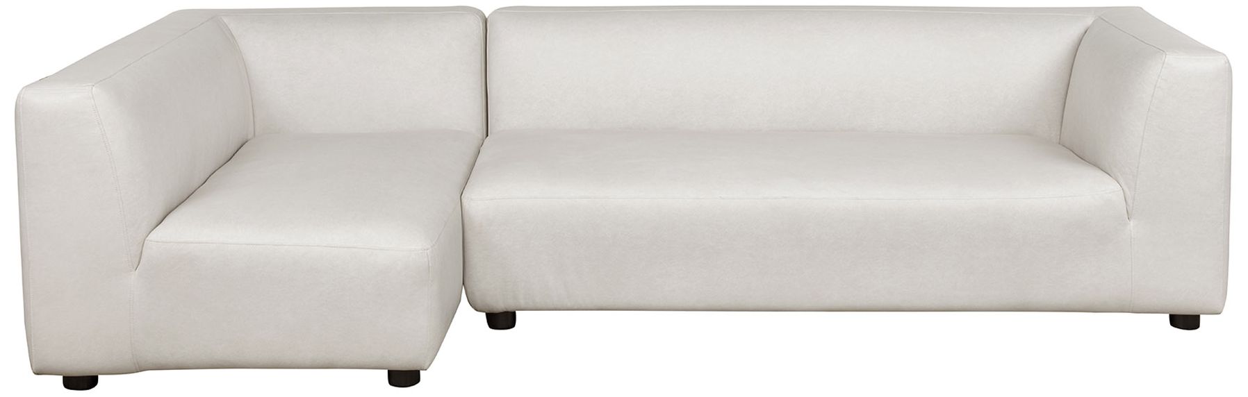 Image 6 Lukas Contemporary Modern 118" Left-Facing 2-Piece Sectional Sofa in Cream more views