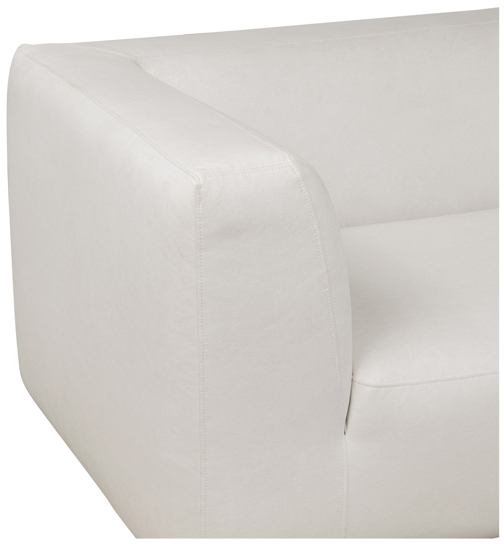 Image 5 Lukas Contemporary Modern 118" Right-Facing 2-Piece Sectional Sofa in Cream more views