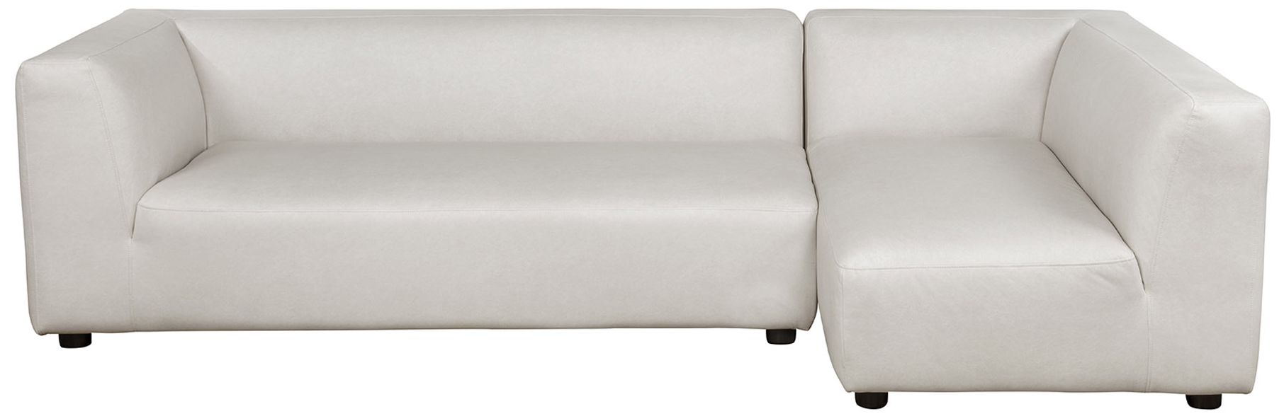 Image 6 Lukas Contemporary Modern 118" Right-Facing 2-Piece Sectional Sofa in Cream more views