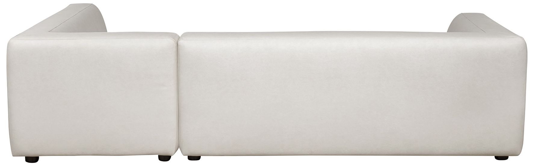 Image 7 Lukas Contemporary Modern 118" Right-Facing 2-Piece Sectional Sofa in Cream more views