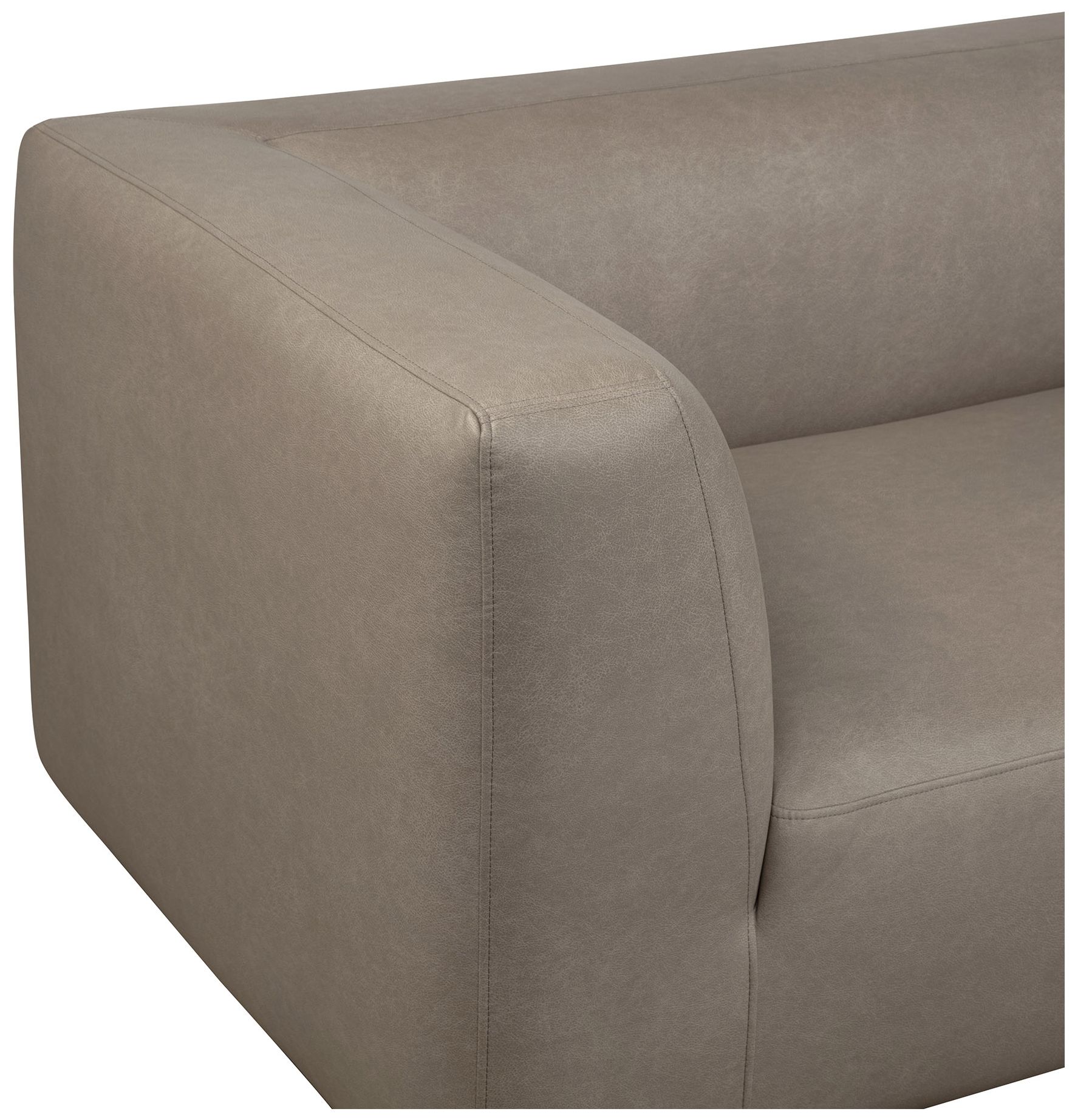 Image 5 Lukas Contemporary Modern 118" Right-Facing 2-Piece Sectional Sofa in Taupe more views