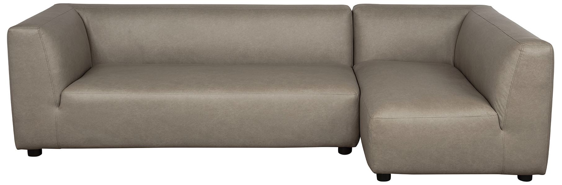 Image 6 Lukas Contemporary Modern 118" Right-Facing 2-Piece Sectional Sofa in Taupe more views