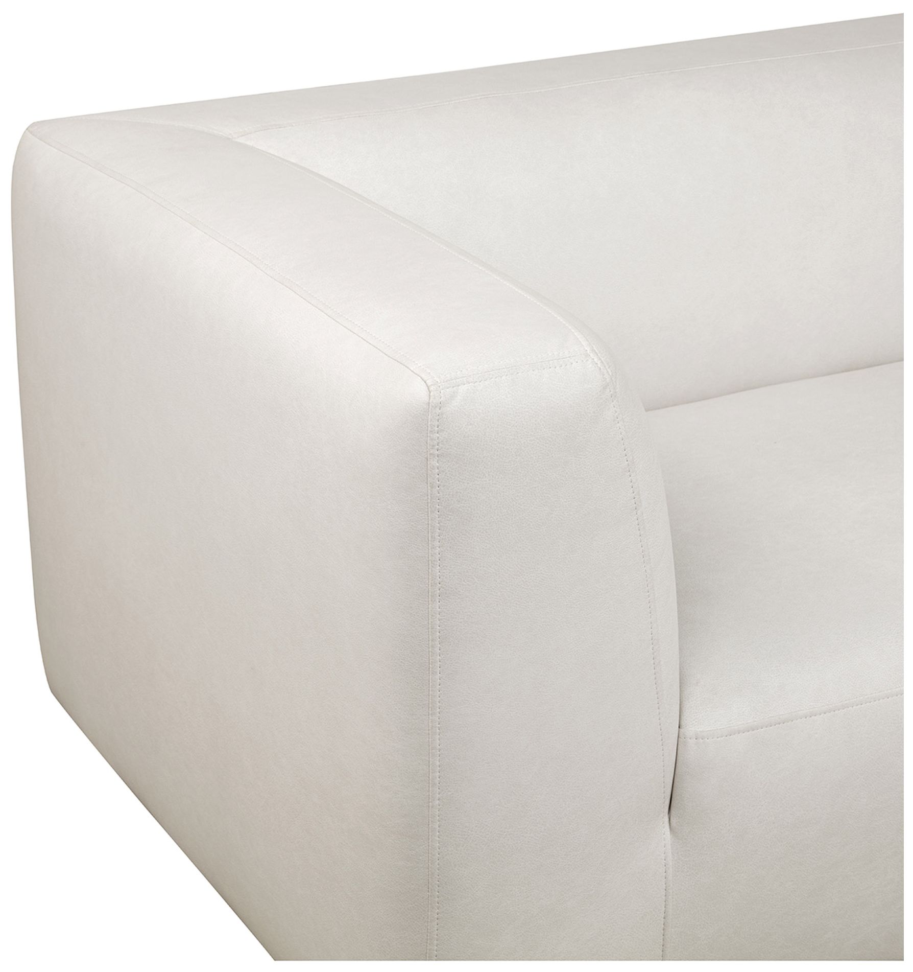 Image 5 Lukas Contemporary Modern 89" Upholstered Sofa in Cream more views