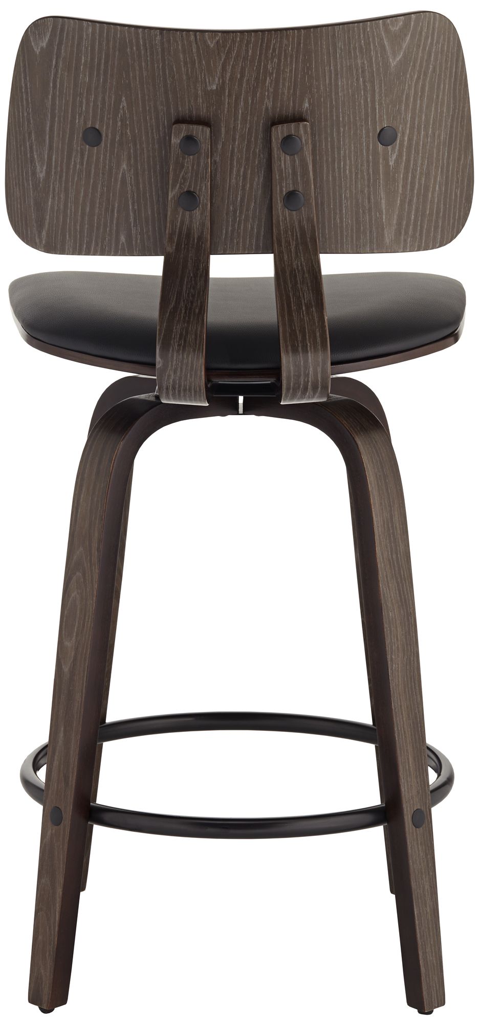 Luke 25 3/4" Black Faux Leather Counter Stools Set of 2