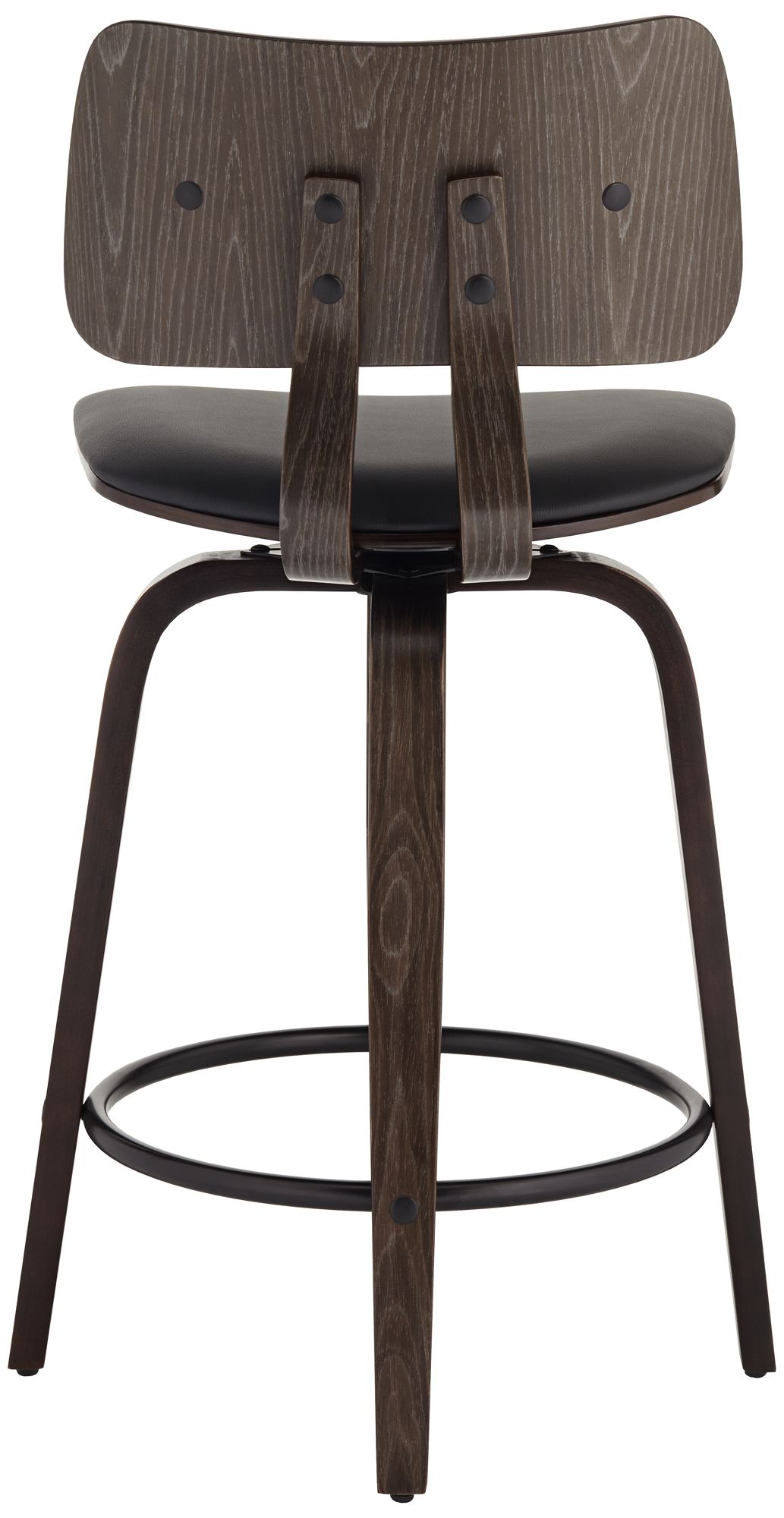 Luke 25 3/4" Black Faux Leather Counter Stools Set of 2
