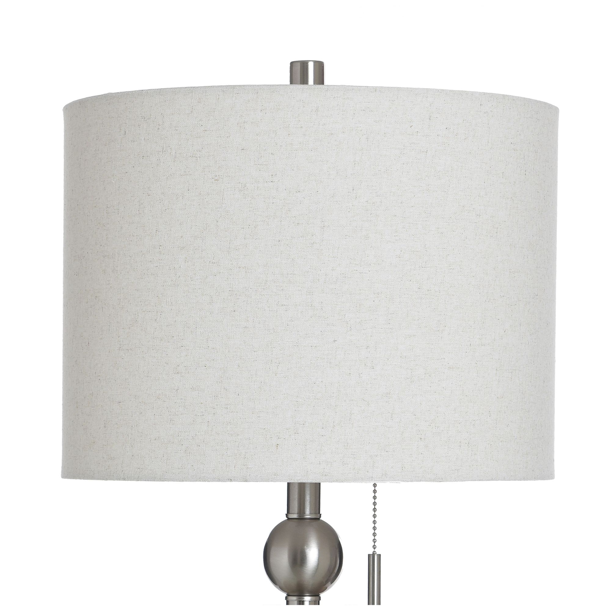 Image 5 Luke 34.5" High Chadron Silver Table Lamp with Beige Shade more views