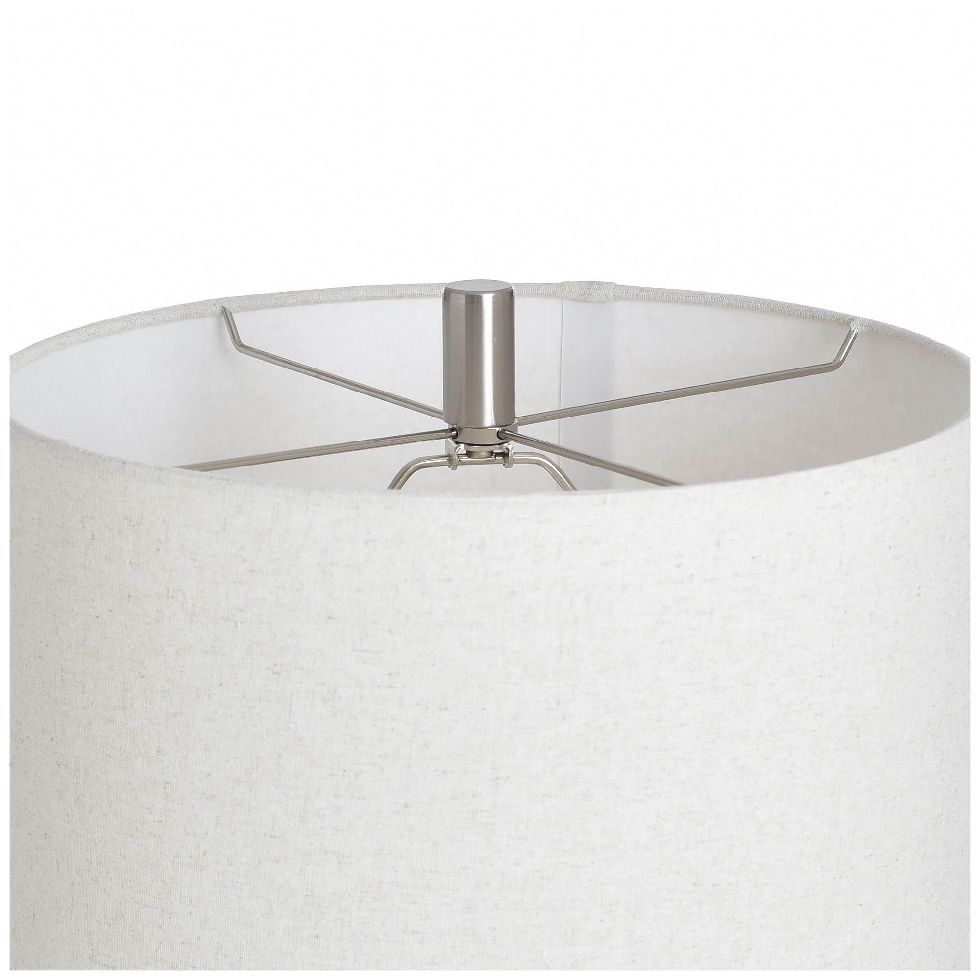 Image 6 Luke 34.5" High Chadron Silver Table Lamp with Beige Shade more views