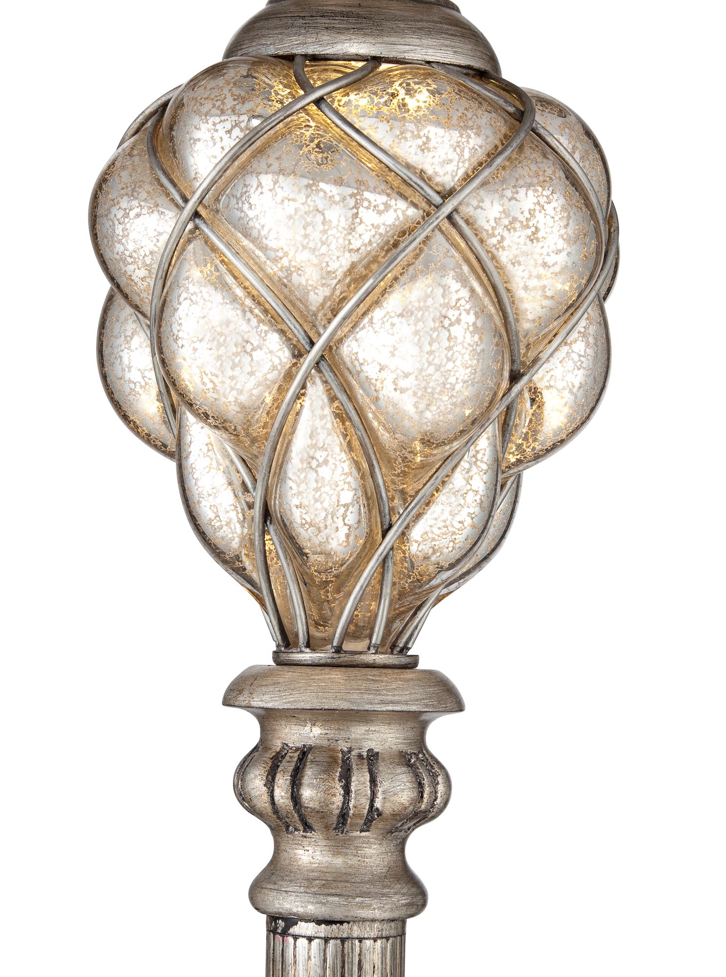 Image 4 Luke Mercury Glass 4-Light 63 1/2" Floor Lamp with Night Light more views