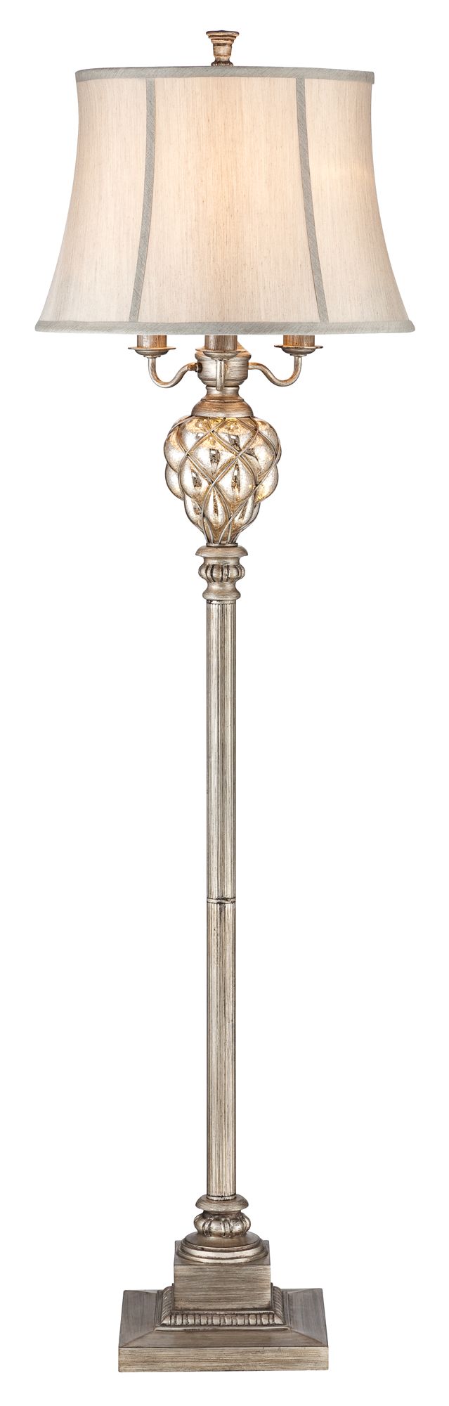 Image 7 Luke Mercury Glass 4-Light 63 1/2" Floor Lamp with Night Light more views