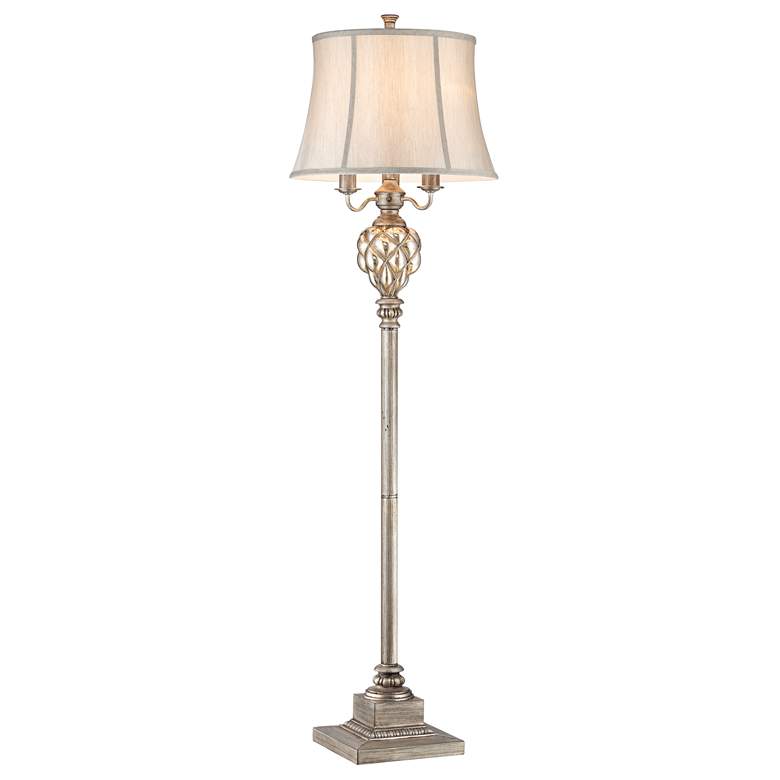 Image 6 Luke Mercury Glass 4-Light 63 1/2" Floor Lamp with Night Light more views