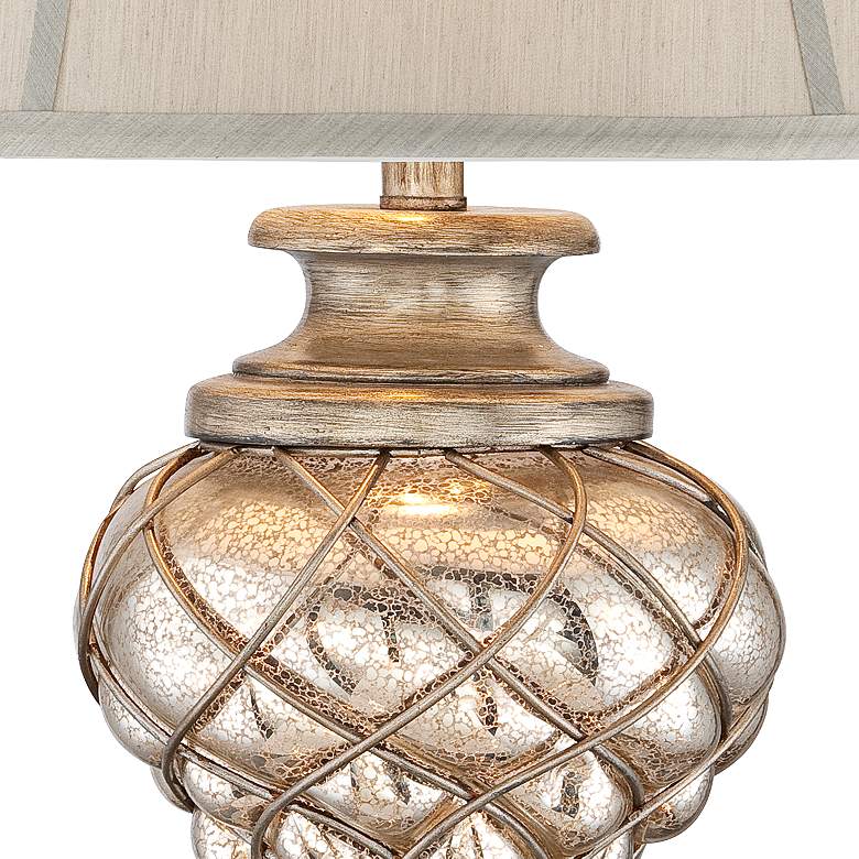 Image 7 Luke Mercury Glass Table Lamp with LED Night Light more views