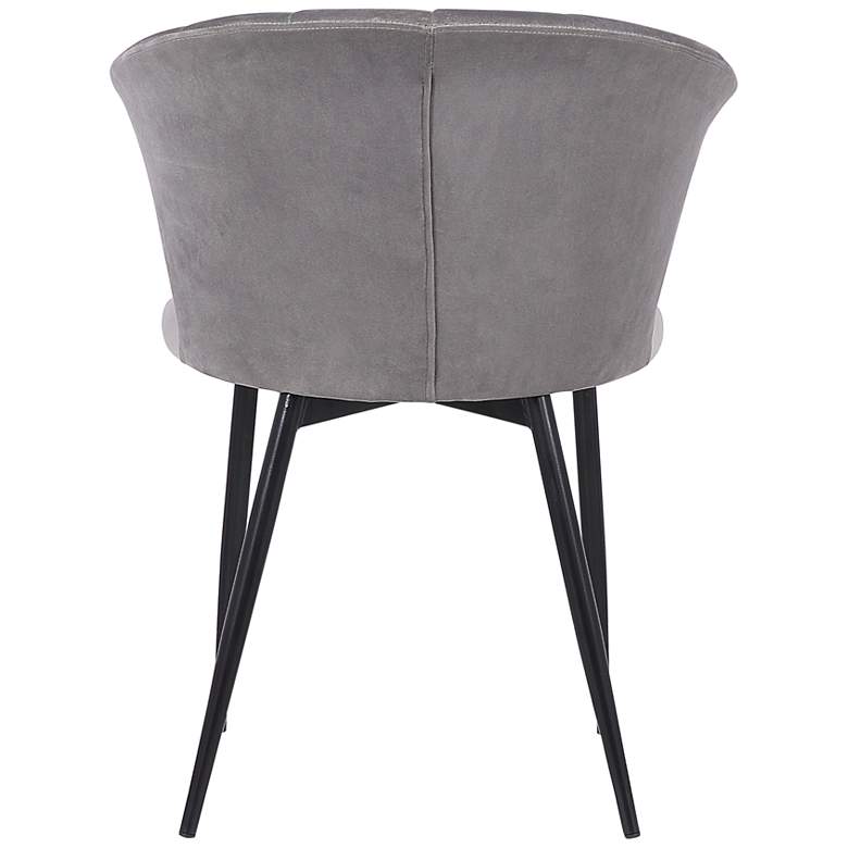 Image 5 Lulu Dining Chair in Gray Velvet and Black Powder Coated Finish more views