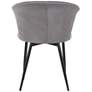 Lulu Dining Chair in Gray Velvet and Black Powder Coated Finish
