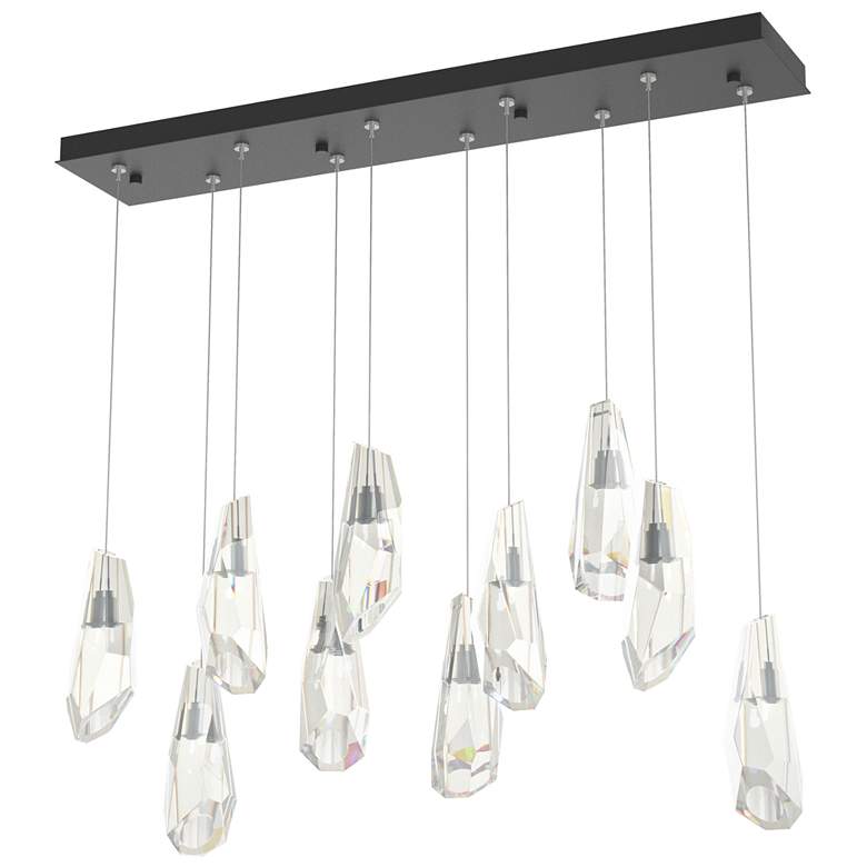Image 1 Luma 10-Light Large Crystal Rectangular Pendant - Black - Crystal