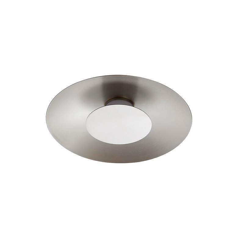 Image 5 Luma 11 3/4" Wide Sand Nickel LED Ceiling Light more views
