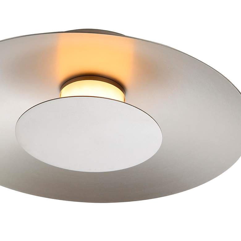 Image 6 Luma 11 3/4" Wide Sand Nickel LED Ceiling Light more views