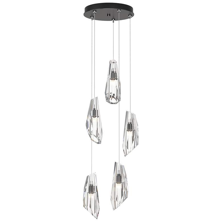 Image 1 Luma 14.5" Wide 5-Light Ink Crystal Long Pendant