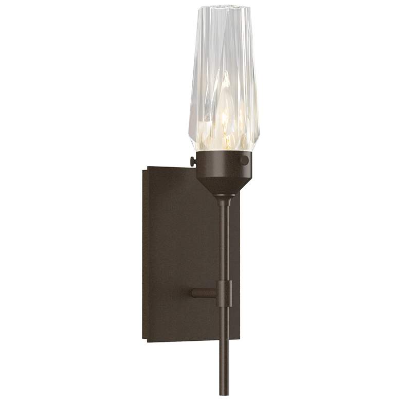 Image 1 Luma 14.8" High Crystal Accented Bronze Sconce
