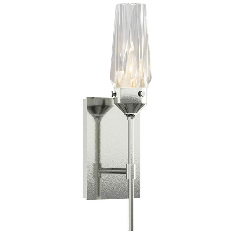 Image 1 Luma 14.8" High Crystal Accented Sterling Sconce