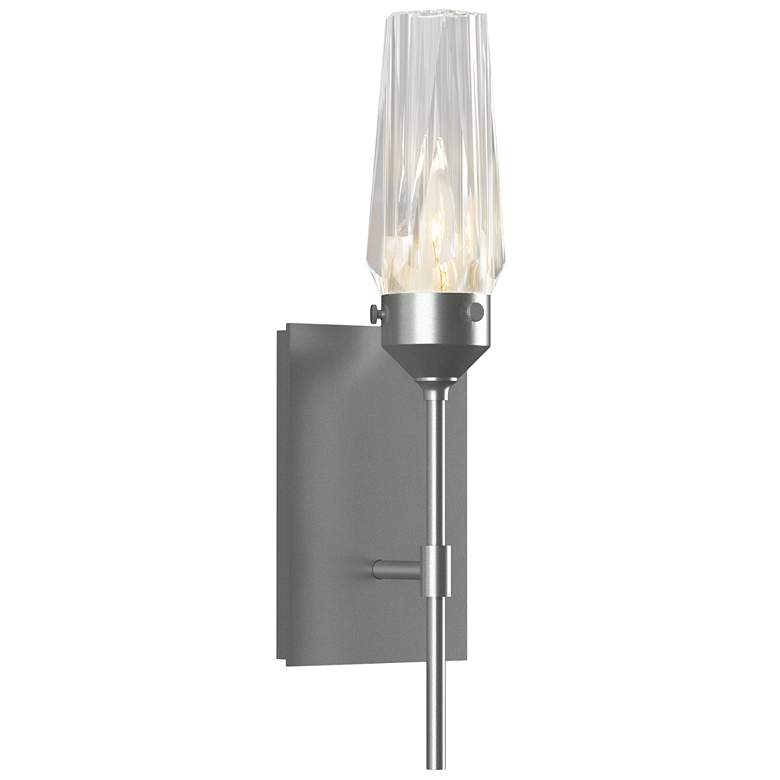 Image 1 Luma 14.8" High Crystal Accented Vintage Platinum Sconce